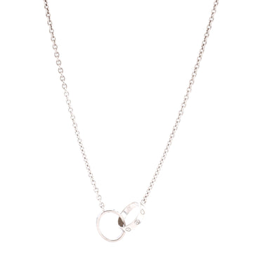 Cartier Love Interlocking Necklace 18K White Gold