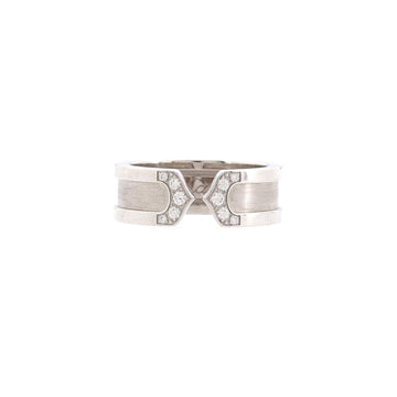 Cartier C de Cartier Ring 18K White Gold with Diamonds 6.5mm