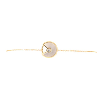 Cartier Amulette de Cartier Bracelet 18K Yellow Gold with Diamond and Mother of Pearl XS