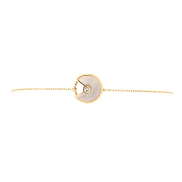 Cartier Amulette de Cartier Bracelet 18K Yellow Gold with Diamond and Mother of Pearl XS