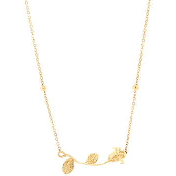 Prada Rose Pendant Necklace 18K Yellow Gold
