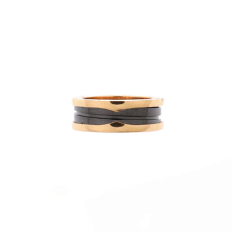 Bvlgari B.Zero1 Two Band Ring 18K Rose Gold and Ceramic