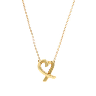 Tiffany & Co. Paloma Picasso Loving Heart Pendant Necklace 18K Yellow Gold