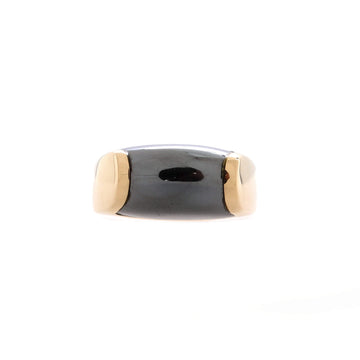 Bvlgari Tronchetto Ring 18K Yellow Gold with Hematite
