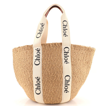 Chloe x Mifuko Woody Tote Raffia Large