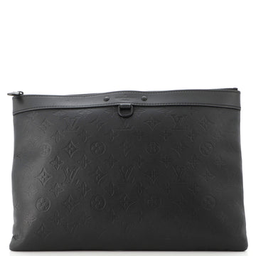Louis Vuitton Discovery Pochette Monogram Shadow Leather GM