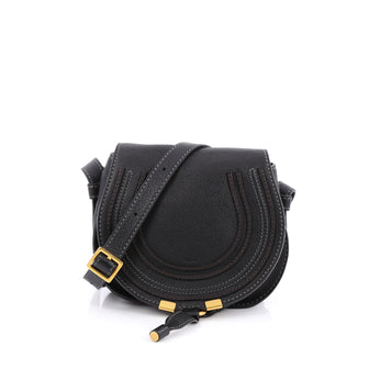 Chloe Marcie Crossbody Bag Leather Small Black