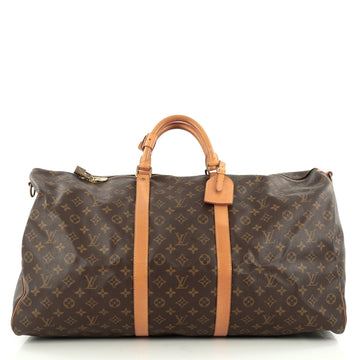 Louis Vuitton Keepall Bandouliere Bag Monogram Canvas 60 Brown