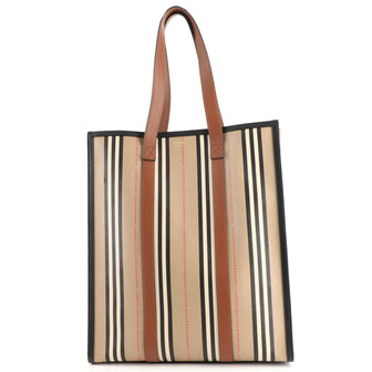 Burberry Portrait Tote Icon Stripe E-Canvas Medium