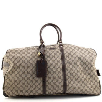 Gucci Rolling Duffle Bag GG Coated Canvas Large