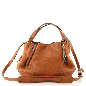 Burberry Maidstone Tote Leather and House Check Canvas Medium