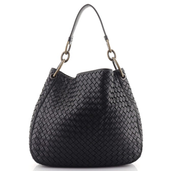 Bottega Veneta Loop Shoulder Bag Intrecciato Nappa Medium