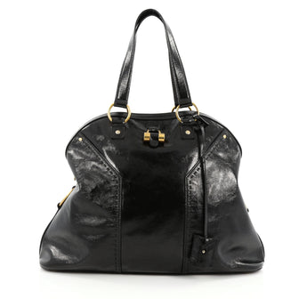 Saint Laurent Muse Shoulder Bag Patent Oversized Black