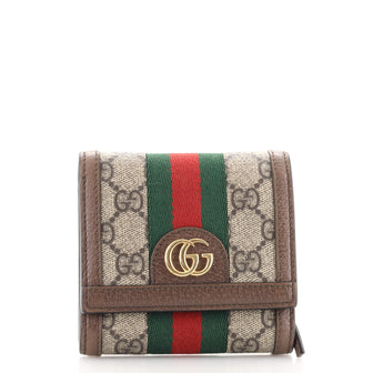 Gucci Ophidia Trifold Wallet GG Coated Canvas Compact