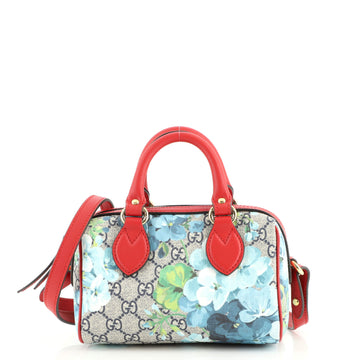 Gucci Convertible Boston Bag (Outlet) Blooms Print GG Coated Canvas Nano