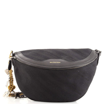 Balenciaga Souvenir Belt Bag Jacquard With Leather XS