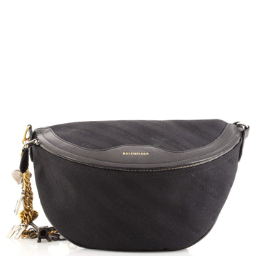 Balenciaga Souvenir Belt Bag Jacquard With Leather XS