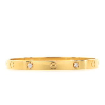 Cartier Love 4 Diamond Bracelet 18K Yellow Gold with Diamonds