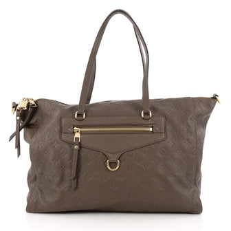 Louis Vuitton Lumineuse Handbag Monogram Empreinte Leather GM brown