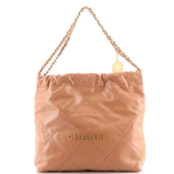 Chanel 22 Chain Hobo Quilted Calfskin Small