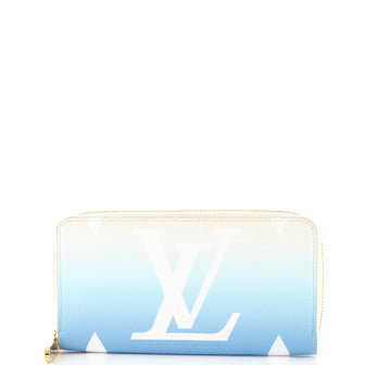 Louis Vuitton NEW Blue Monogram Giant By The Pool Zippy Wallet For