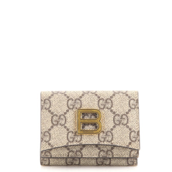 Gucci x Balenciaga The Hacker Project Trifold Wallet GG Coated Canvas Compact