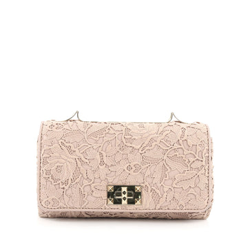 Valentino Girello Shoulder Bag Leather Lace Medium pink