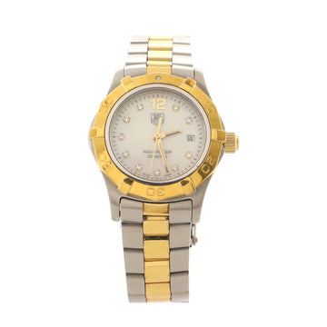 Tag Heuer Aquaracer 300M Quartz Watch Stainless Steel and Yellow Gold with Diamond Markers and Mother of Pearl 27