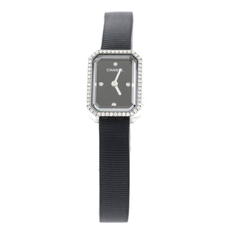 Chanel Premiere Mini Quartz Watch Stainless Steel and Rubber with Diamond Bezel and Markers 15