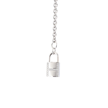 Hermes Amulettes Cadenas Bracelet 18K White Gold with Diamonds