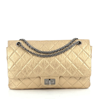 Chanel Reissue 2.55 Handbag Metallic Quilted Aged Calfskin 227 Gold 1723301