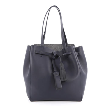 Celine Phantom Tie Cabas Tassel Tote Leather Small Blue