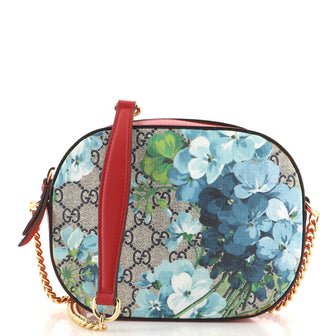Gucci Chain Crossbody Bag (Outlet) Blooms Print GG Coated Canvas Mini