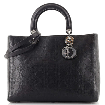 Christian Dior Lady Dior Bag Cannage Embossed Calfskin Large