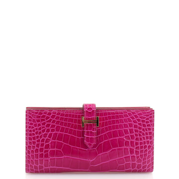 Hermes Bearn Wallet Shiny Alligator Long