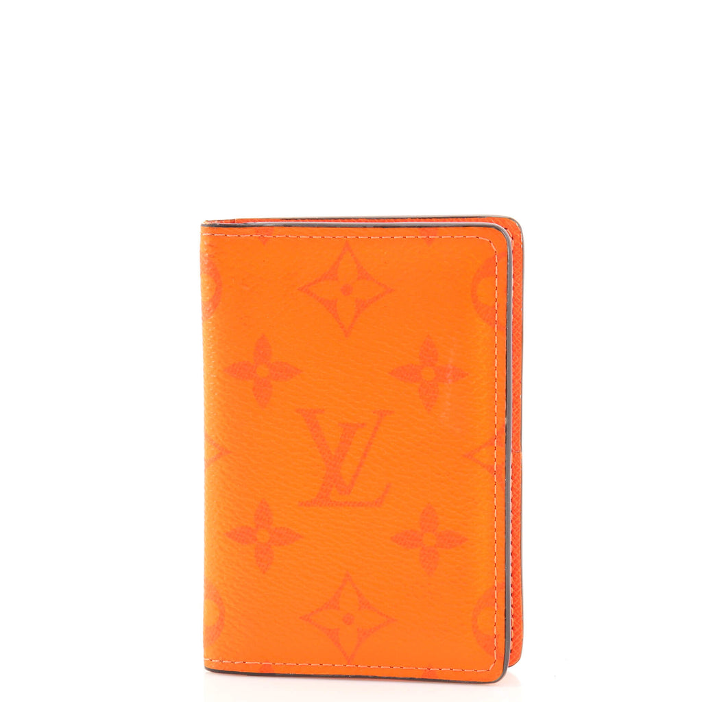 Louis Vuitton Taiga Taigarama Orange Monogram Logo Pocket
