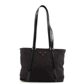 Prada Zip Tote Tessuto with Leather Medium