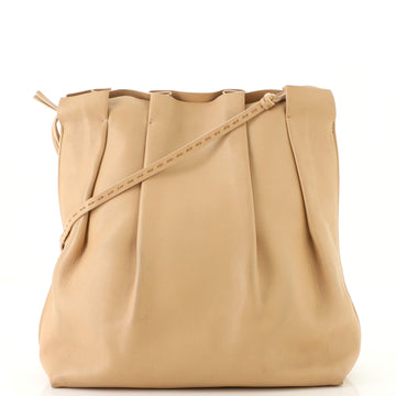 The Row Wander Shoulder Bag Pleated Leather Medium
