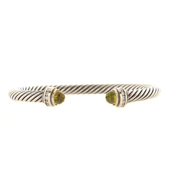 David Yurman Cable Classic Bracelet Sterling Silver with Lemon Citrine and Diamonds 5mm