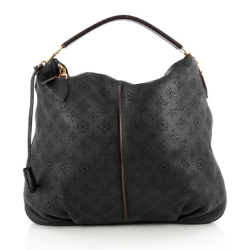 Louis Vuitton Selene Handbag Mahina Leather MM Black