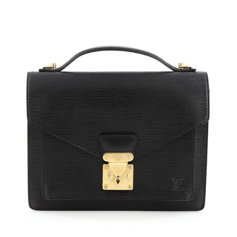 Louis Vuitton Monceau Briefcase Epi Leather Black