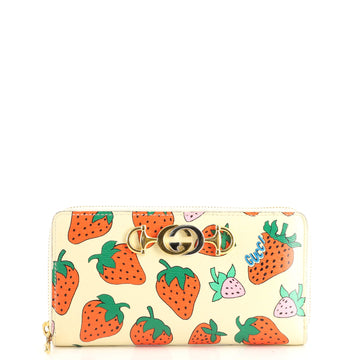 Gucci Zumi Zip Around Wallet Printed Leather