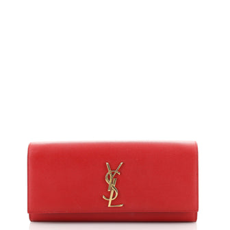Saint Laurent Classic Monogram Clutch Leather Long