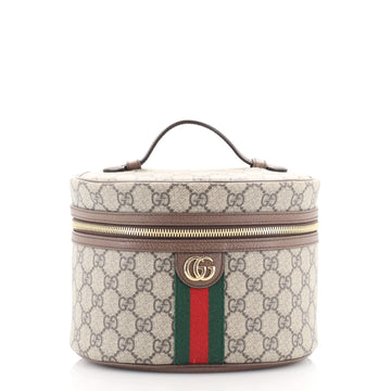 Gucci Ophidia Top Handle Cosmetic Case GG Coated Canvas Small