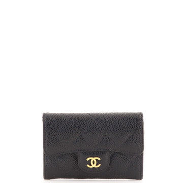 Chanel Classic Flap Card Case Quilted Caviar