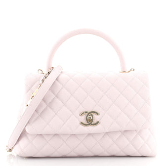 Chanel Coco Top Handle Bag Quilted Caviar Small