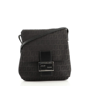 Fendi Vintage Flap Crossbody Bag Zucchino Canvas Small