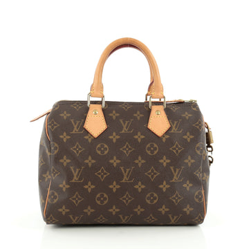 Louis Vuitton Speedy Handbag Monogram Canvas 25 Brown