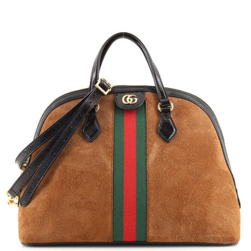 Gucci Ophidia Dome Top Handle Bag Suede Medium