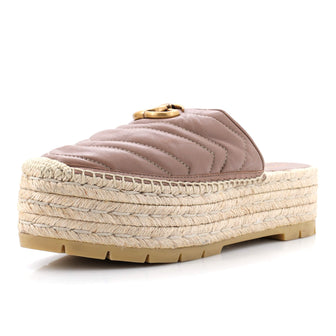 Gucci Women's GG Marmont Espadrilles Matelasse Leather